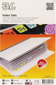 Cavalier autocollant index tabs